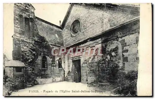 Cartes postales Paris Facade de l&#39eglise Saint Julien le Pauvre