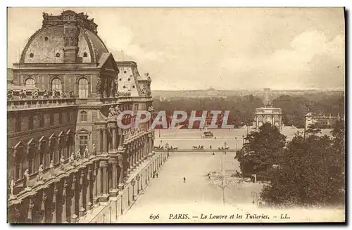 Ansichtskarte AK Paris Le Louvre et Les Tuileries