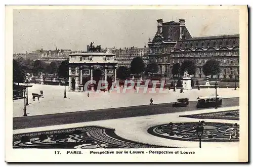 Cartes postales Paris Perspective sur le Louvre