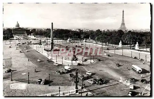 Moderne Karte Paris Place de la Concorde Tour Eiffel