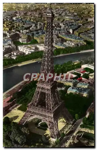 Cartes postales moderne En Avion sur Paris La tour Eiffel