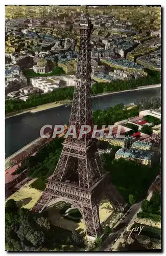 Moderne Karte En Avion sur Paris La tour Eiffel