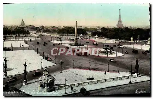 Moderne Karte Paris Place de la Concorde Tour Eiffel