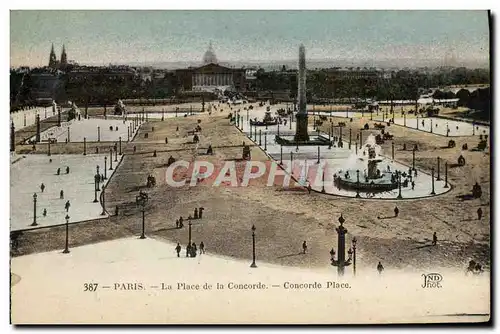 Cartes postales Paris La Place de la Concorde