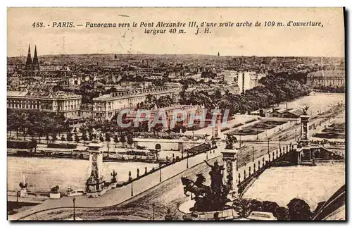 Ansichtskarte AK Paris Panorama vers le Le Pont Alexandre lll