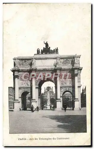 Cartes postales Paris Arc de Triomphe du Carrousel