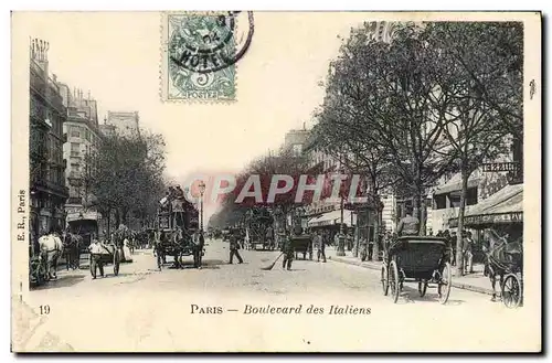 Cartes postales Paris Boulevard des Italiens