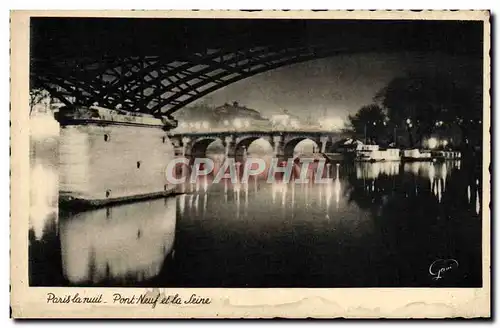 Ansichtskarte AK Paris la nuit Pont Neuf et la Seine