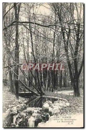 Ansichtskarte AK Paris Bois de Boulogne Le Ruisseau