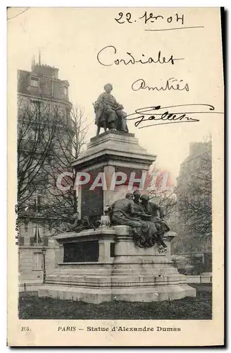 Ansichtskarte AK Paris Statue d&#39Alexandre Dumas