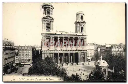 Ansichtskarte AK Paris Saint Sulpice et la Place