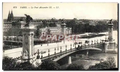 Cartes postales Paris Le Pont Alexandre lll