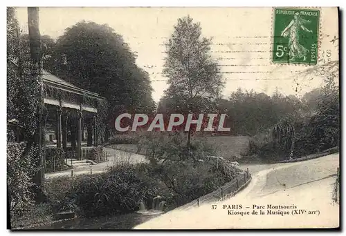 Cartes postales Paris Parc Montsouris Kisque de la Musique