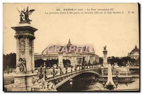 Cartes postales Paris Le Pont Alexandre lll