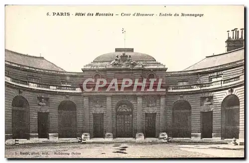 Cartes postales Paris Hotel des Monnaies Cour d&#39Honneur Entree du Monnayage