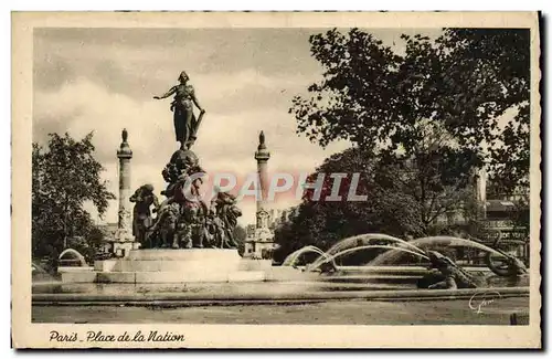 Ansichtskarte AK Paris Place de la Nation Lion