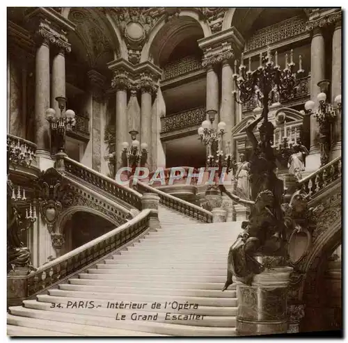 Ansichtskarte AK Paris Interieur de l&#39Opera Le Grand Escaller