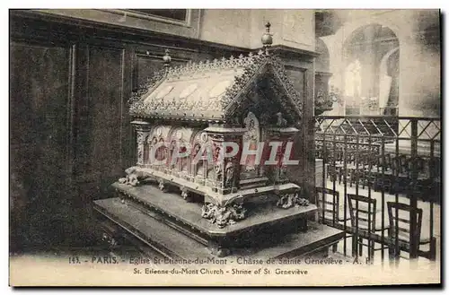 Cartes postales Paris Eglise St Etienne du Mont Chasse de Sainte Genevive