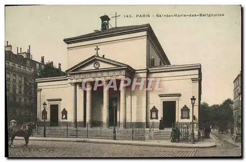 Cartes postales Paris Sainte Marie des Batignolles