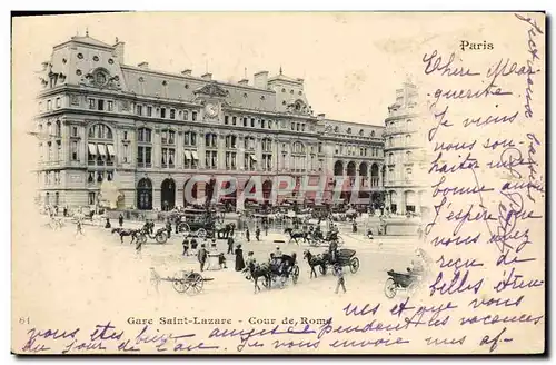 Cartes postales Paris Saint Lazare Cour de Rome