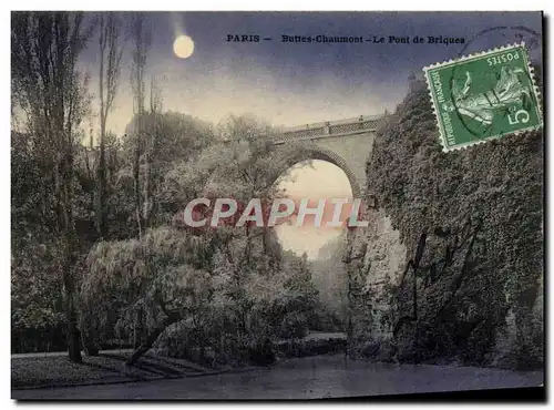 Cartes postales Paris Buttes Chaumont Le Pont de Briques