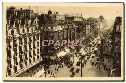 Ansichtskarte AK Paris en Flanant Carrefour Richelieu Drouot Le boulevard Montmartre Royal Haussman Maison du Caf