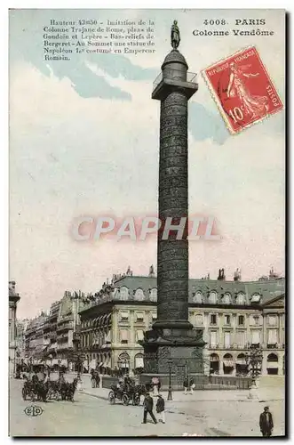 Cartes postales Paris Colonne Vendome