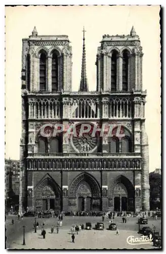 Cartes postales Paris Facade De Notre Dame