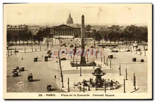 Cartes postales Paris Place De La Concorde
