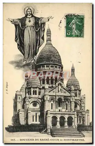 Cartes postales Paris Souvenir du Sacre Coeur de Montmartre