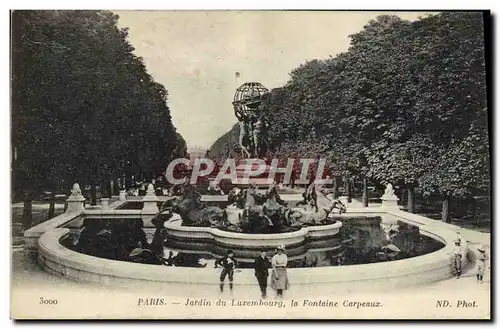 Cartes postales Paris Jardin du Luxembourg La fontaine Carpeaux