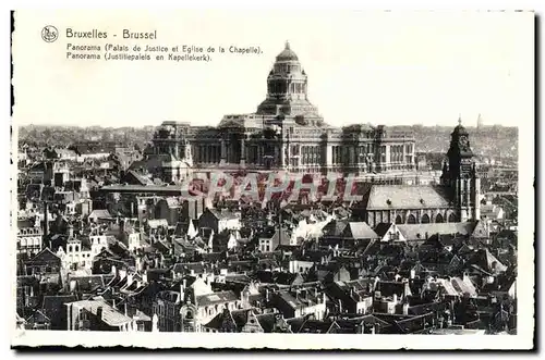 Cartes postales Bruxelles Panorama Palais de justice et Eglise de la chapelle