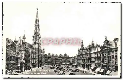 Cartes postales Bruxelles Hotel de Ville Et Grand Place