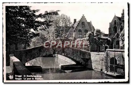 Moderne Karte Bruges le pont St Boniface