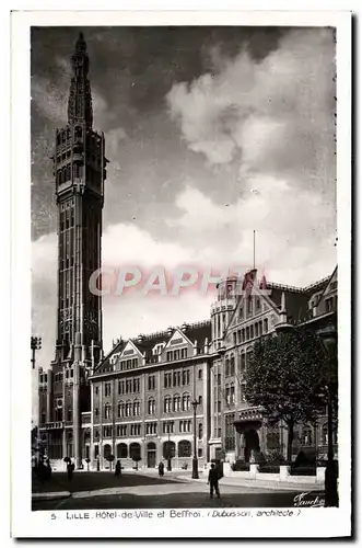 Moderne Karte Lille Hotel De Ville Et Beffroi