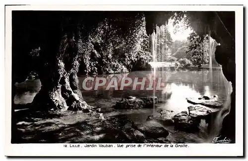 Cartes postales moderne Lille Jardin Vauban Vue Prise De I'Interieur De La Grotte