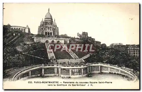 Cartes postales Paris Montmartre Panorama Du Nouveau Square Saint Pierre