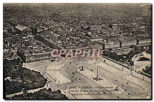 Ansichtskarte AK Paris Panorama De La Place De La Concorde Pris En Ballon