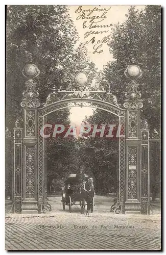 Ansichtskarte AK Paris Entree Du Parc Monceau Caleche Cheval