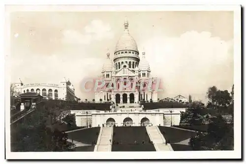 Moderne Karte Paris La Basilique Du Sacre Coeur