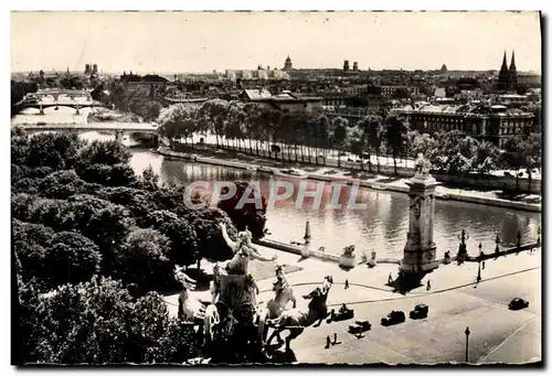 Cartes postales moderne Paris Perspective Sur Les Ponts De La Seine