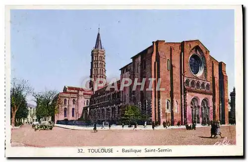 Moderne Karte Toulouse Basilique Saint Sernin