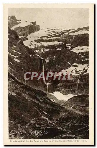 Cartes postales Gavarnie Le Fond Du Cirque Et La Grande Cascade De 422m