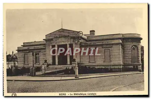 Cartes postales Reims La Bibliotheque Carnegie