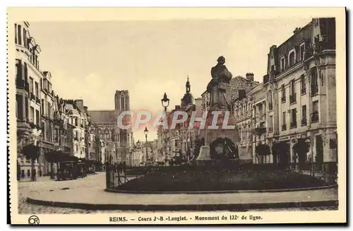 Ansichtskarte AK Reims Cours JB Langlet Monument du 132eme de ligne