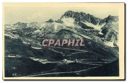 Ansichtskarte AK Dauphine Lautaret Les Lacets Du Galibier et la roche du Grand Galibier