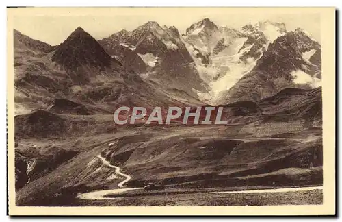 Ansichtskarte AK Dauphine Col du Lautaret La route de Briancon et la Meije