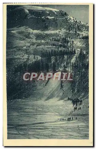 Ansichtskarte AK Dauphine Lautaret Ses Environs Col du Mont Genevre le grand templin de saut Ski