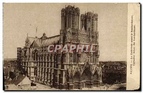 Cartes postales Reims La Cathedrale Avant Le Bombardement
