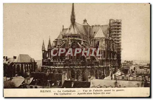 Cartes postales Reims La Cathedrale Vue De I&#39Abside Avant la guerre